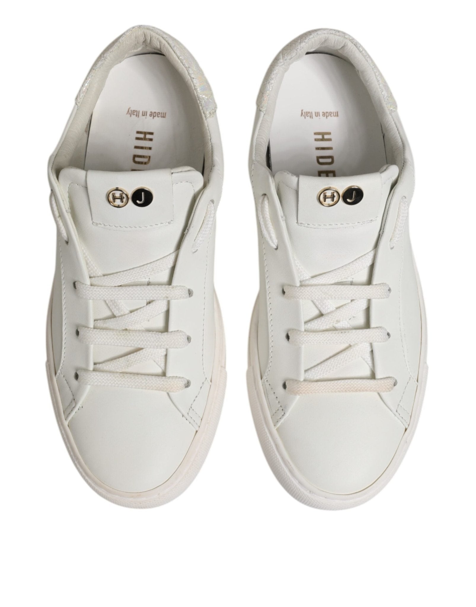 HIDE & JACK White Leather Low Top Lace Up Sneakers Shoes - RIMODA