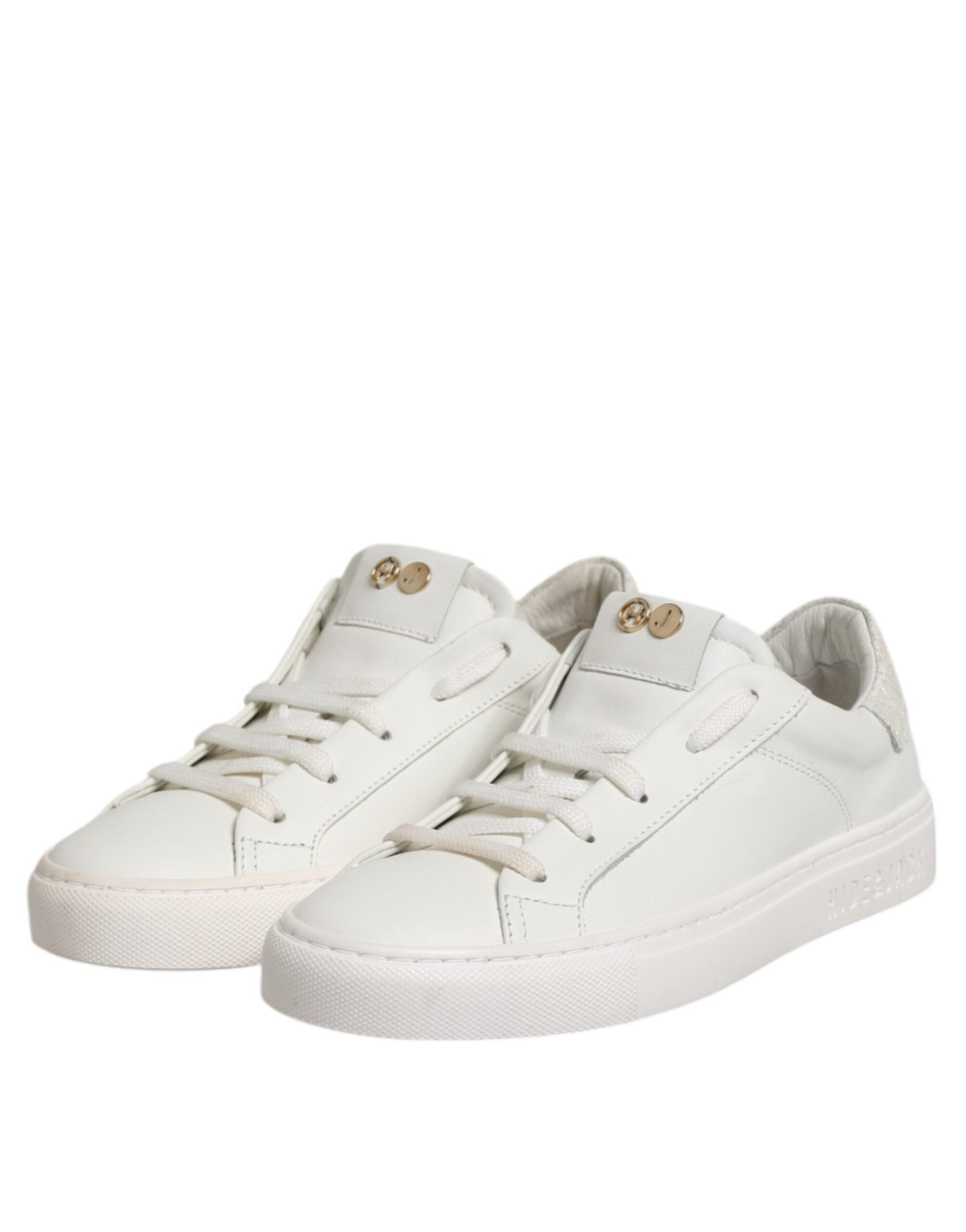 HIDE & JACK White Leather Low Top Lace Up Sneakers Shoes - RIMODA