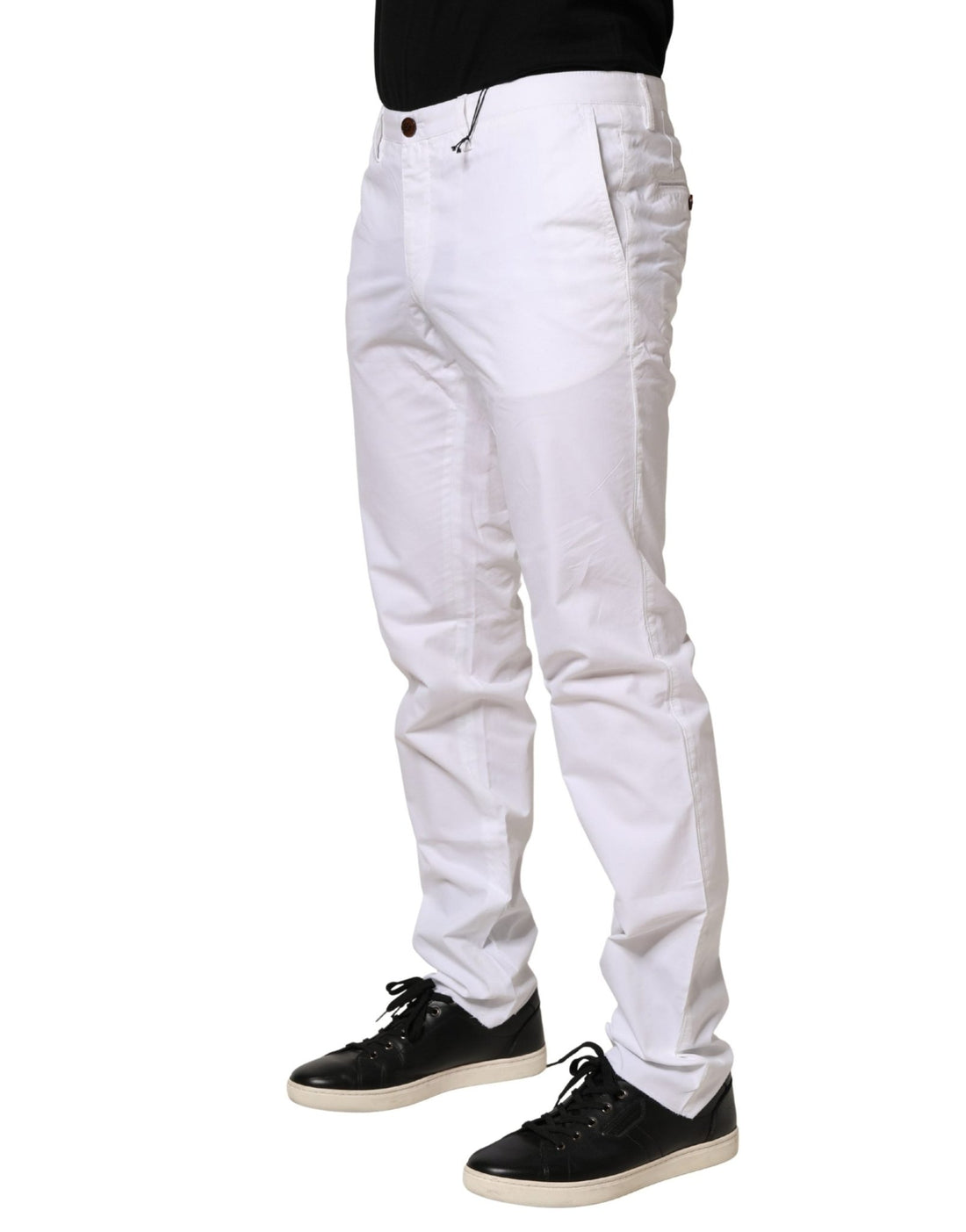 Hugo Boss White Mid Waist Skinny Chino Casual Trouser Pants - RIMODA