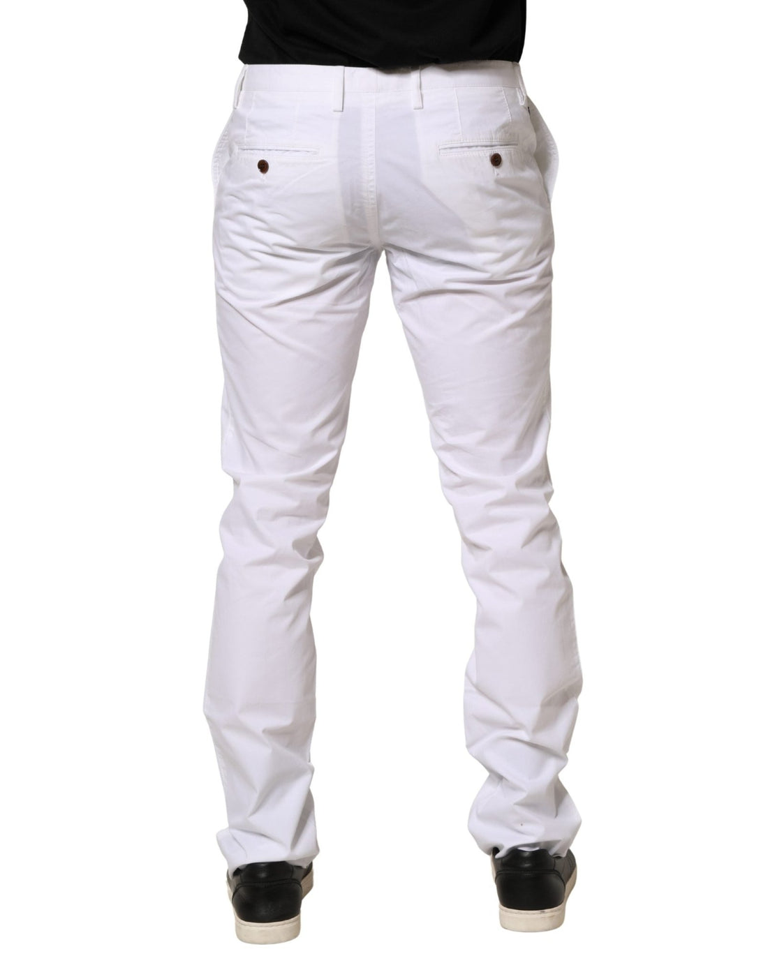 Hugo Boss White Mid Waist Skinny Chino Casual Trouser Pants - RIMODA