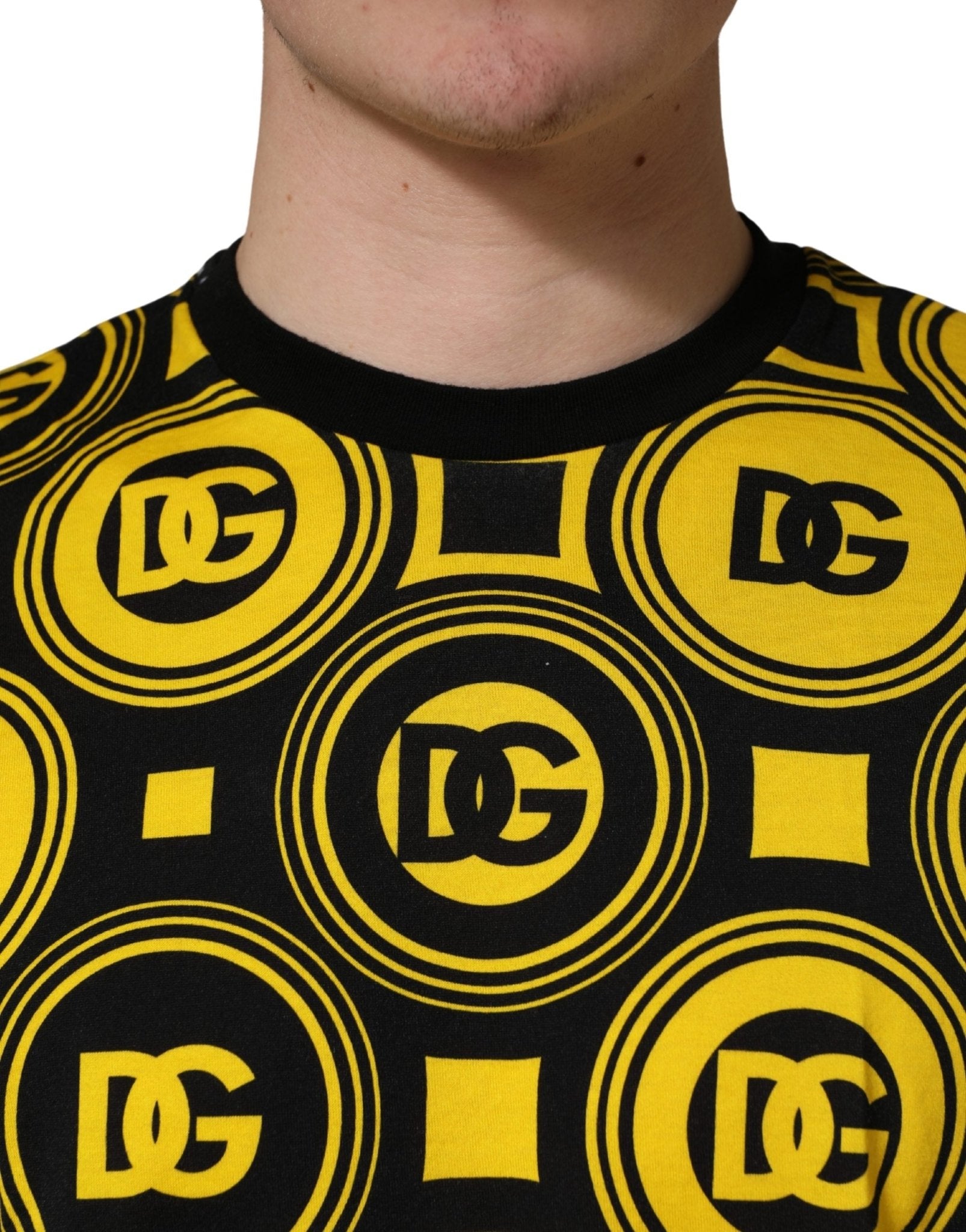 Invicta Yellow Black Logo Geometric Pattern T-shirt - RIMODA
