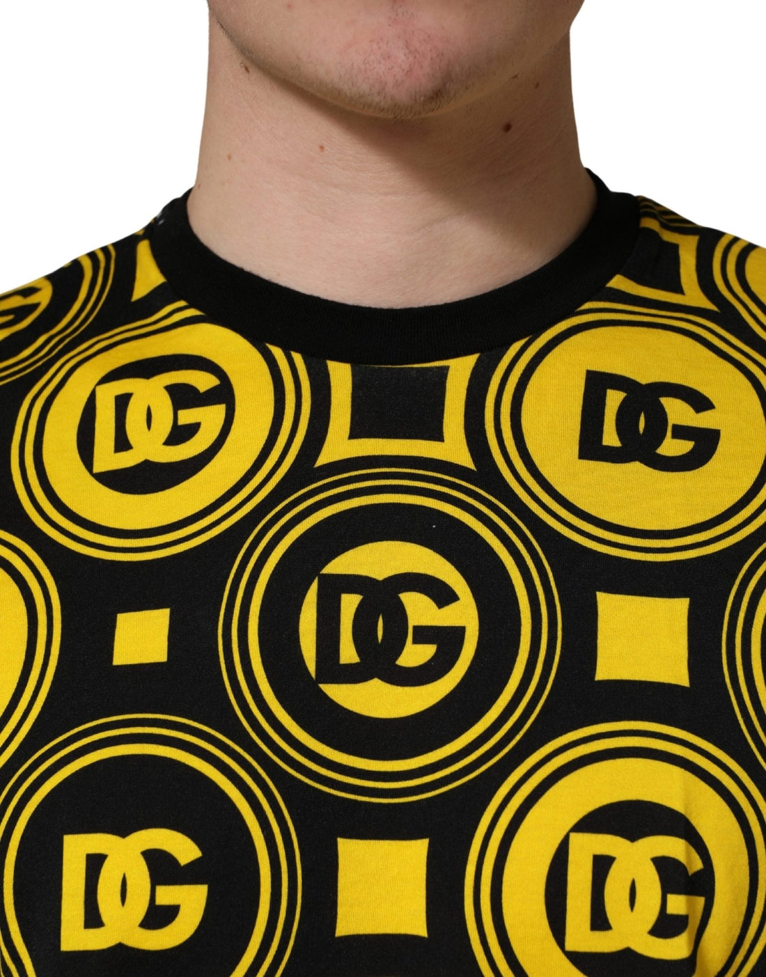Invicta Yellow Black Logo Geometric Pattern T-shirt - RIMODA