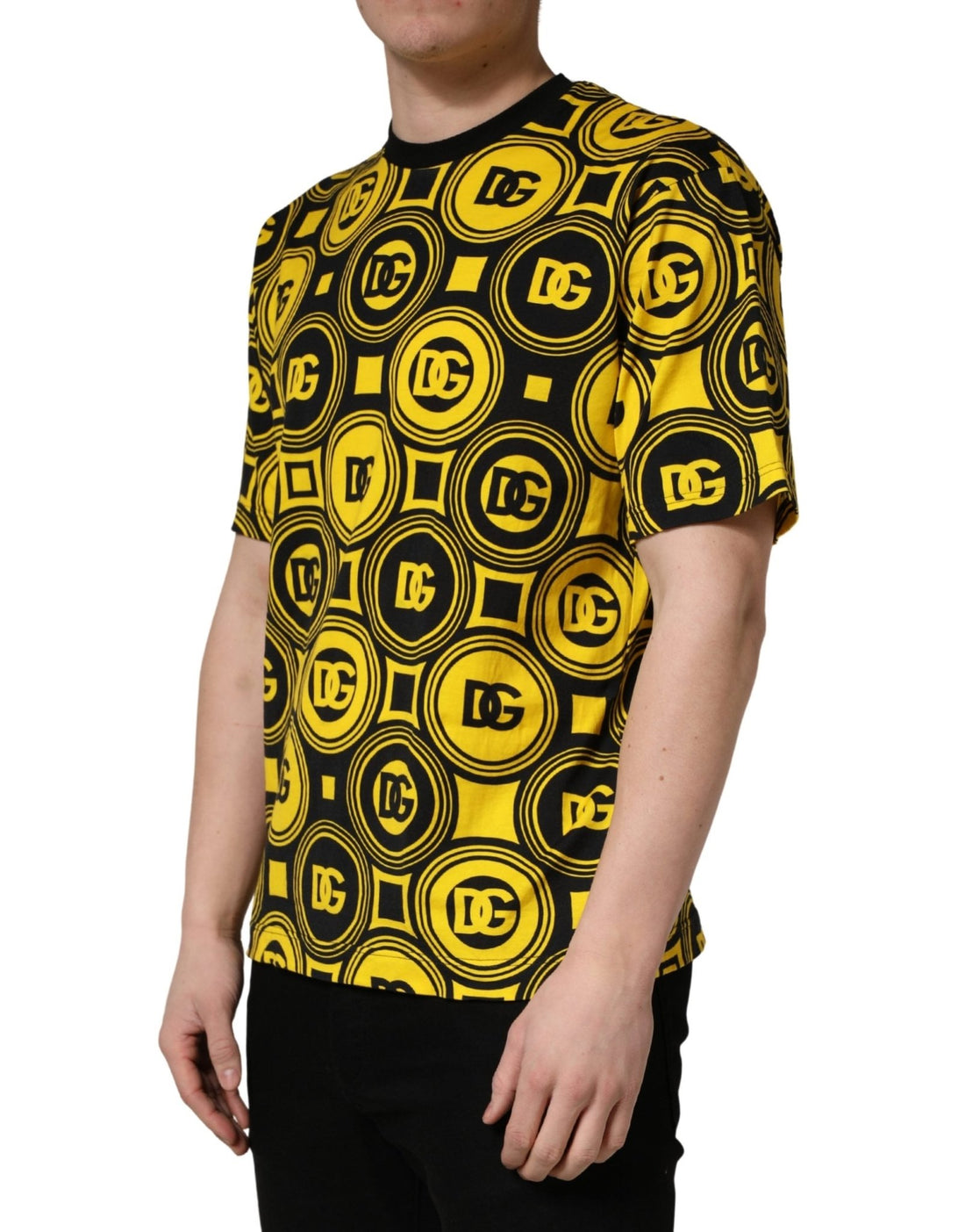 Invicta Yellow Black Logo Geometric Pattern T-shirt - RIMODA