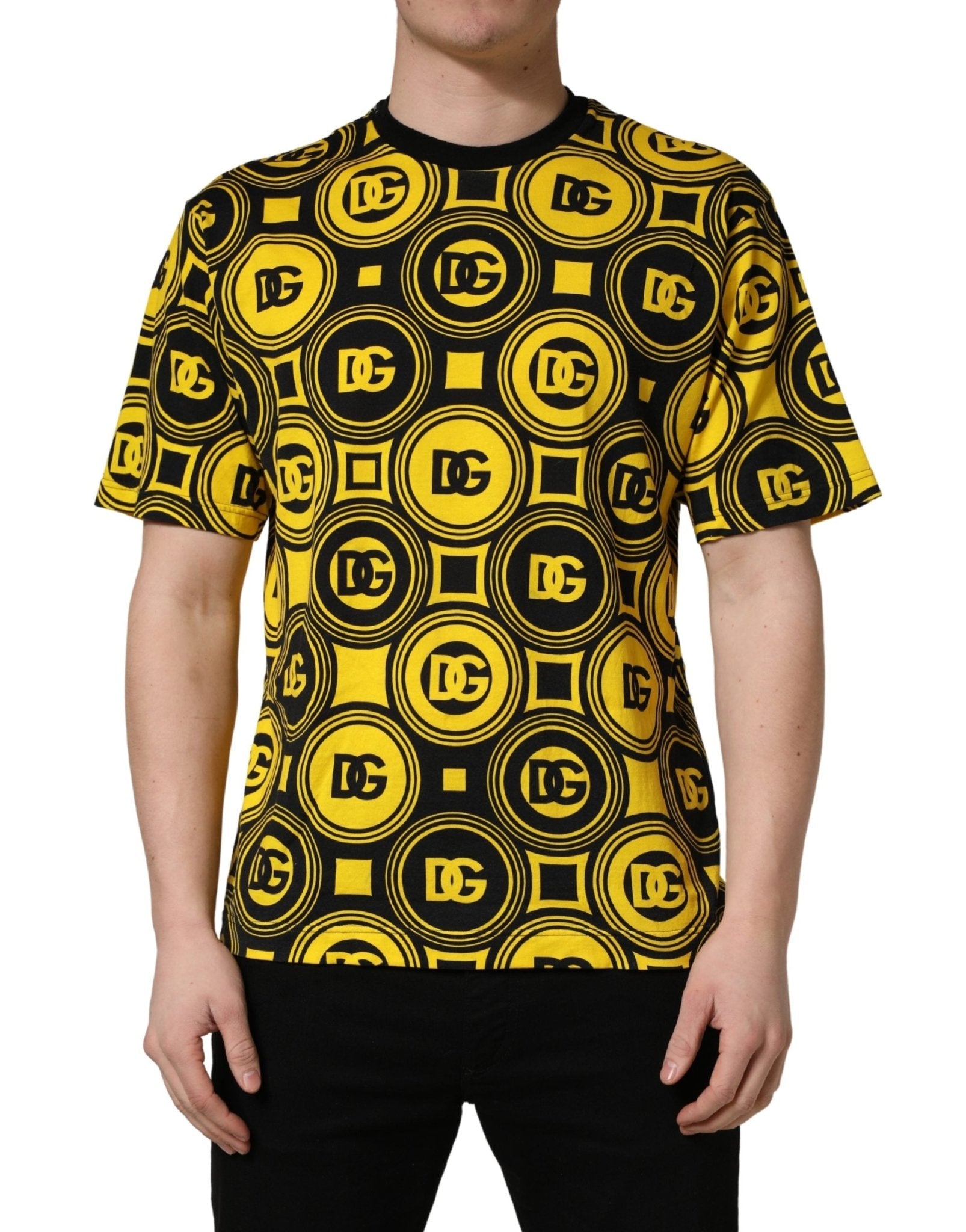 Invicta Yellow Black Logo Geometric Pattern T-shirt - RIMODA