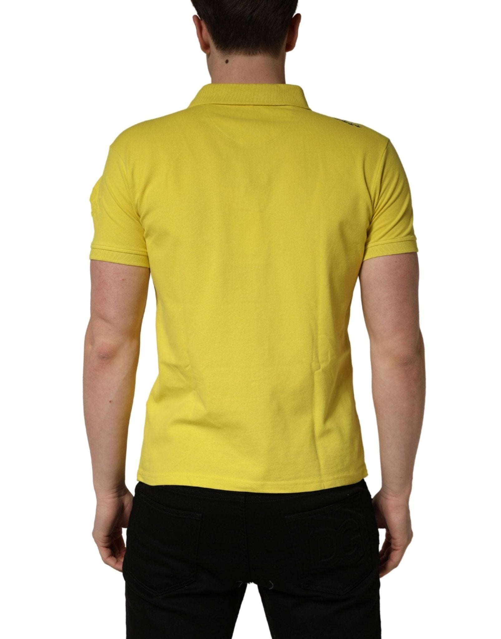 Invicta Yellow Short Sleeve Pique Men Cotton Polo Shirt T-shirt - RIMODA