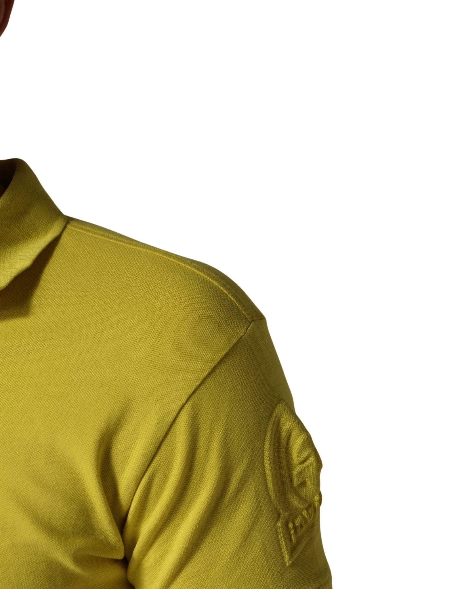 Invicta Yellow Short Sleeve Pique Men Cotton Polo Shirt T-shirt - RIMODA