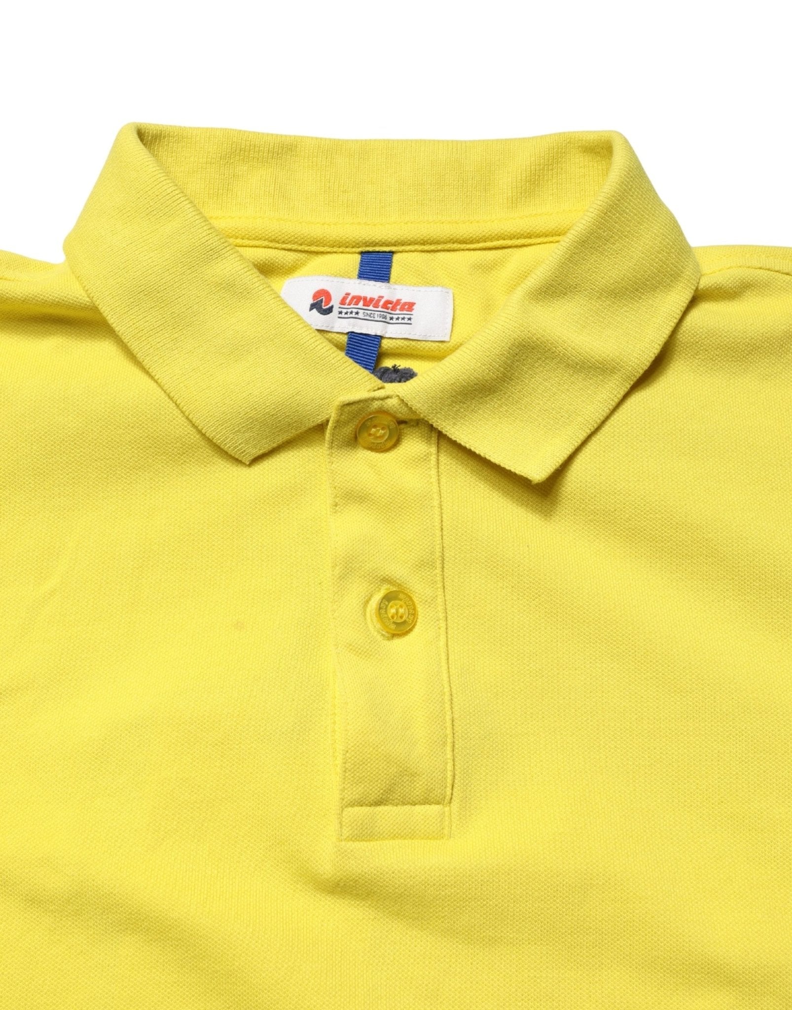 Invicta Yellow Short Sleeve Pique Men Cotton Polo Shirt T-shirt - RIMODA