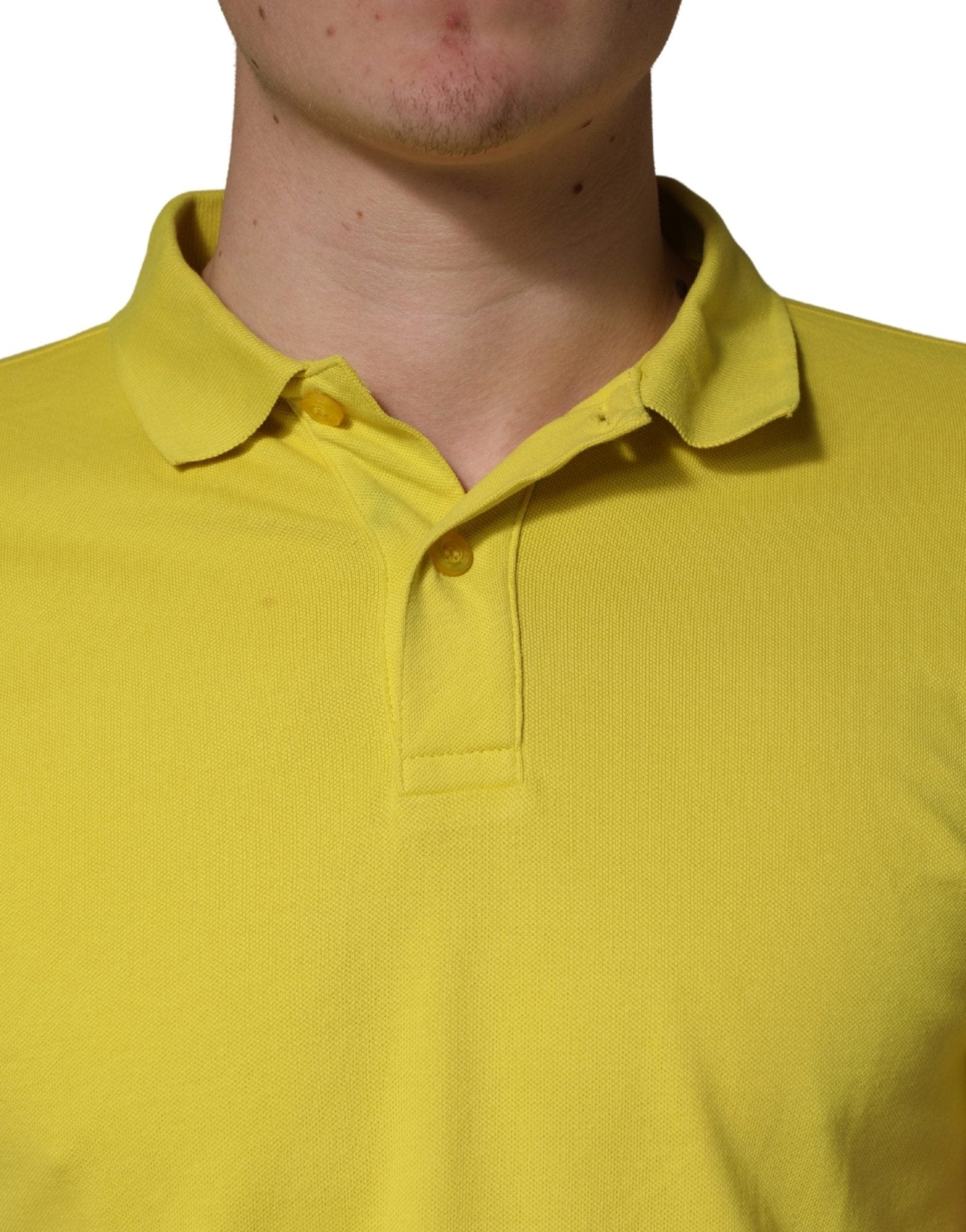 Invicta Yellow Short Sleeve Pique Men Cotton Polo Shirt T-shirt - RIMODA