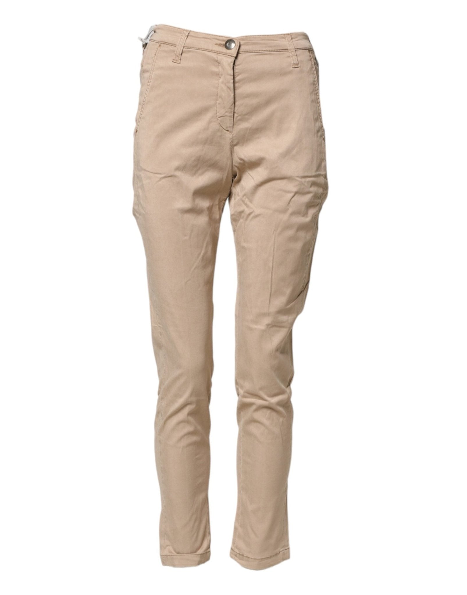 Jacob Cohen Beige Lyocell Skinny High Waist Chino Casual Pants - RIMODA