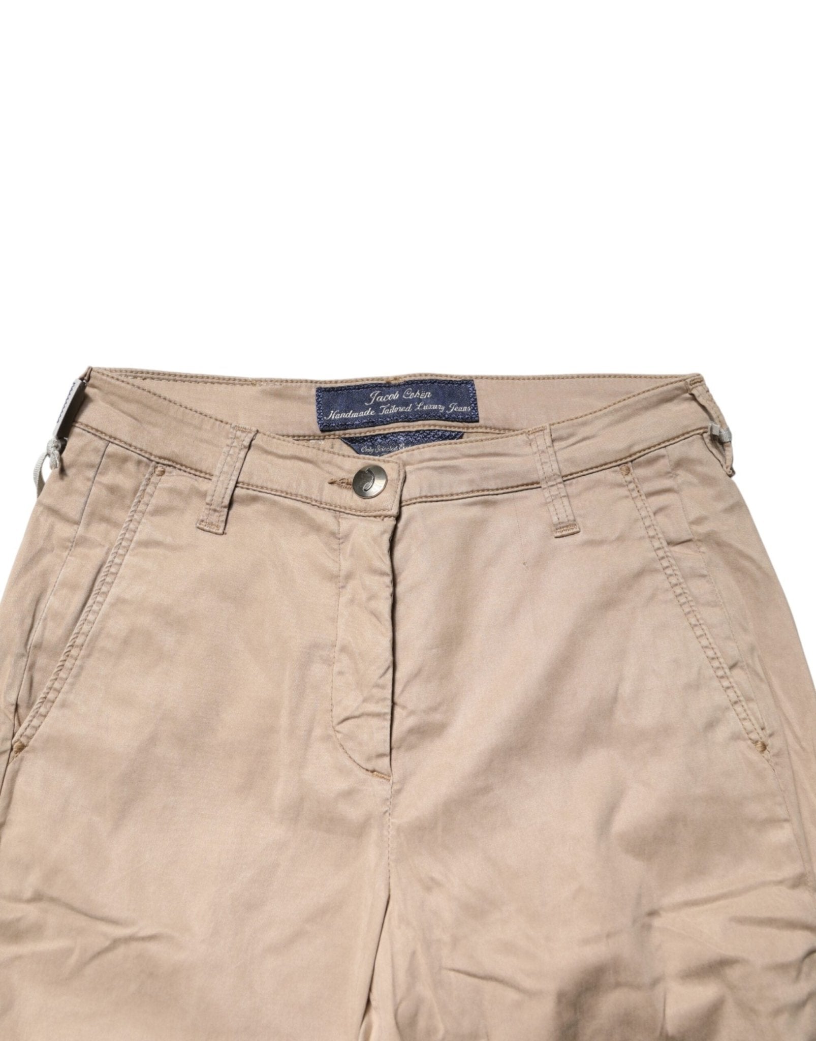 Jacob Cohen Beige Lyocell Skinny High Waist Chino Casual Pants - RIMODA
