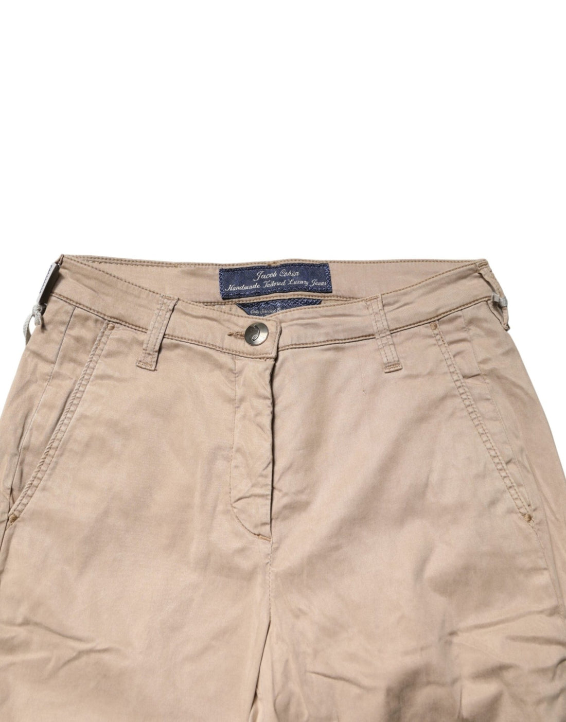 Jacob Cohen Beige Lyocell Skinny High Waist Chino Casual Pants - RIMODA