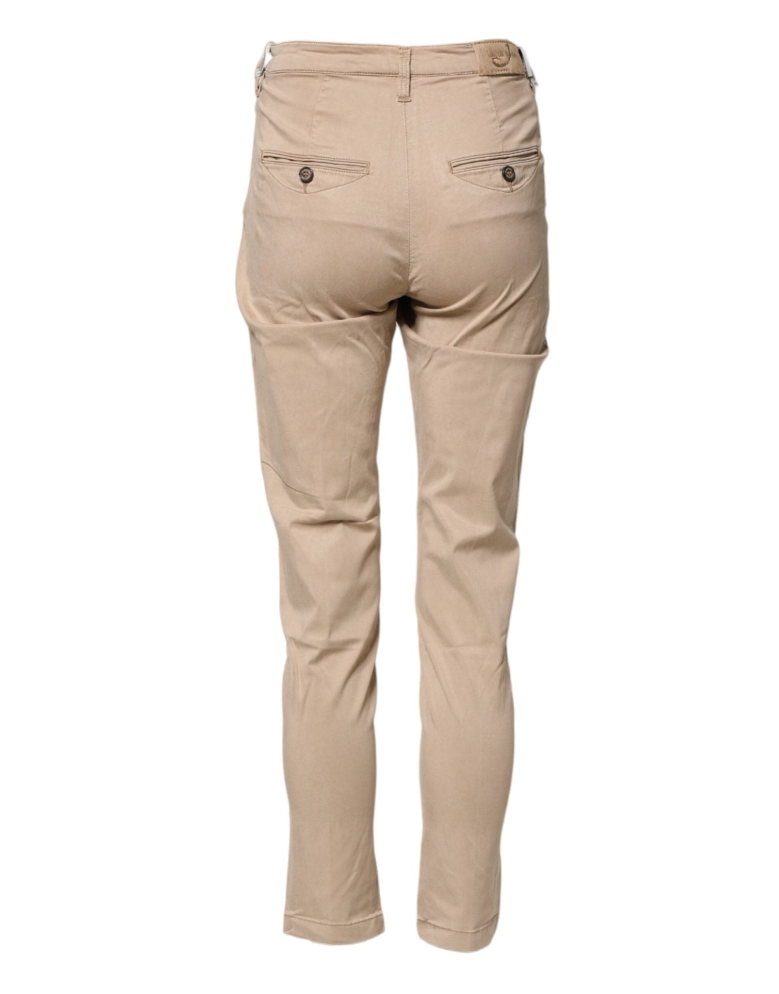 Jacob Cohen Beige Lyocell Skinny High Waist Chino Casual Pants - RIMODA
