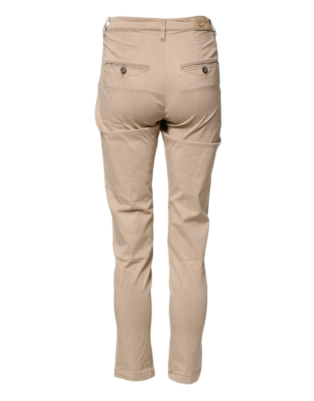 Jacob Cohen Beige Lyocell Skinny High Waist Chino Casual Pants - RIMODA