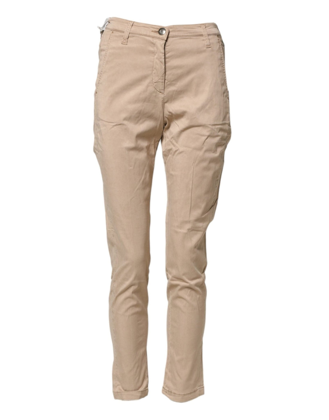 Jacob Cohen Beige Lyocell Skinny High Waist Chino Casual Pants - RIMODA
