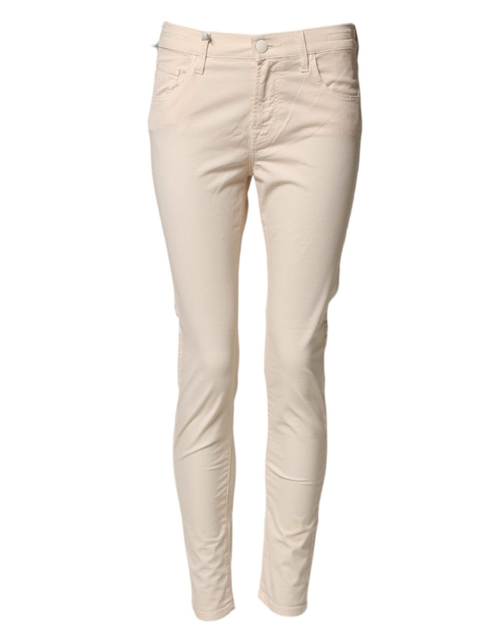 Jacob Cohen Beige Mid Waist Skinny Fit Denim Trouser Jeans - RIMODA