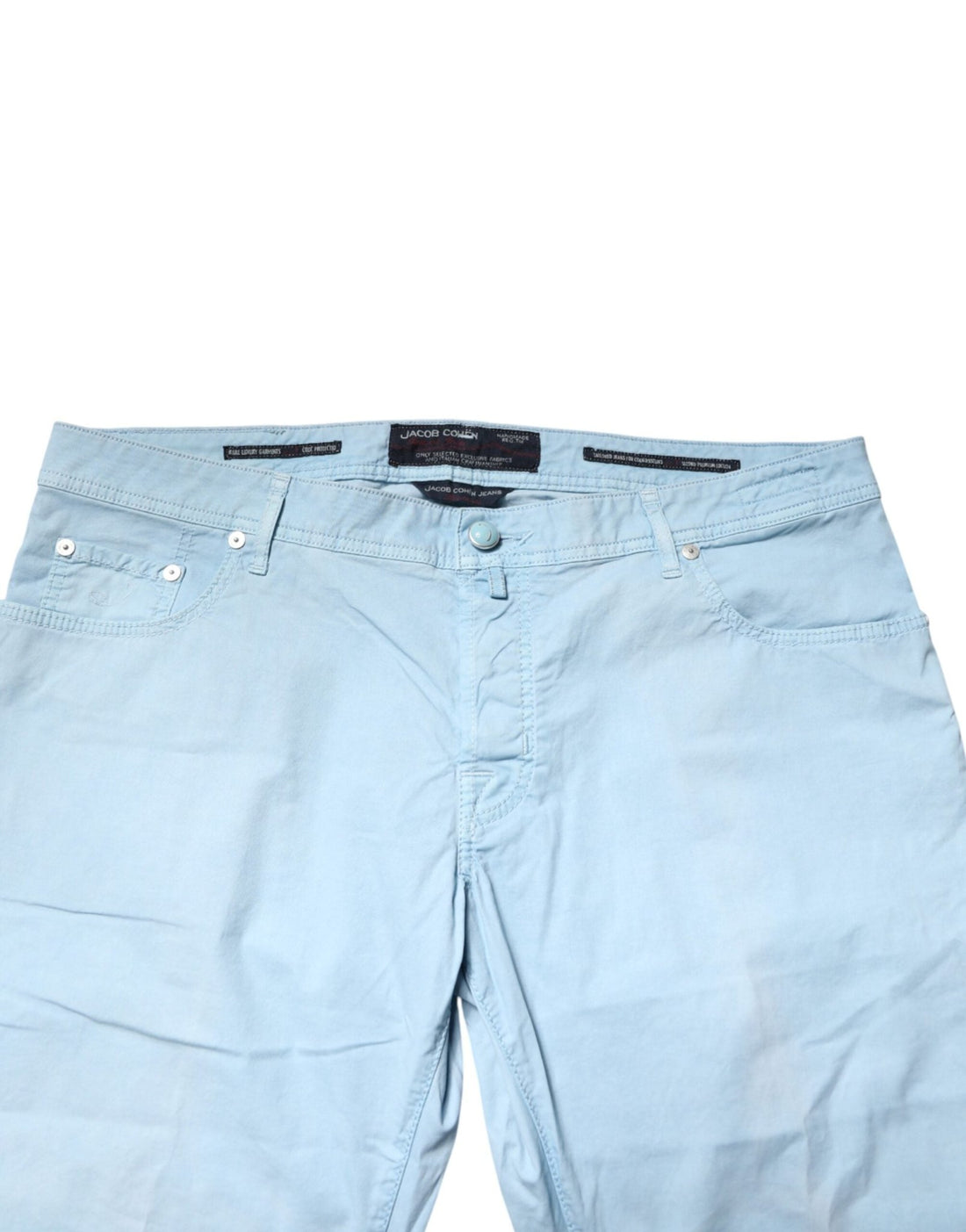 Jacob Cohen Light Blue Cotton Straight Fit Men Denim Jeans - RIMODA