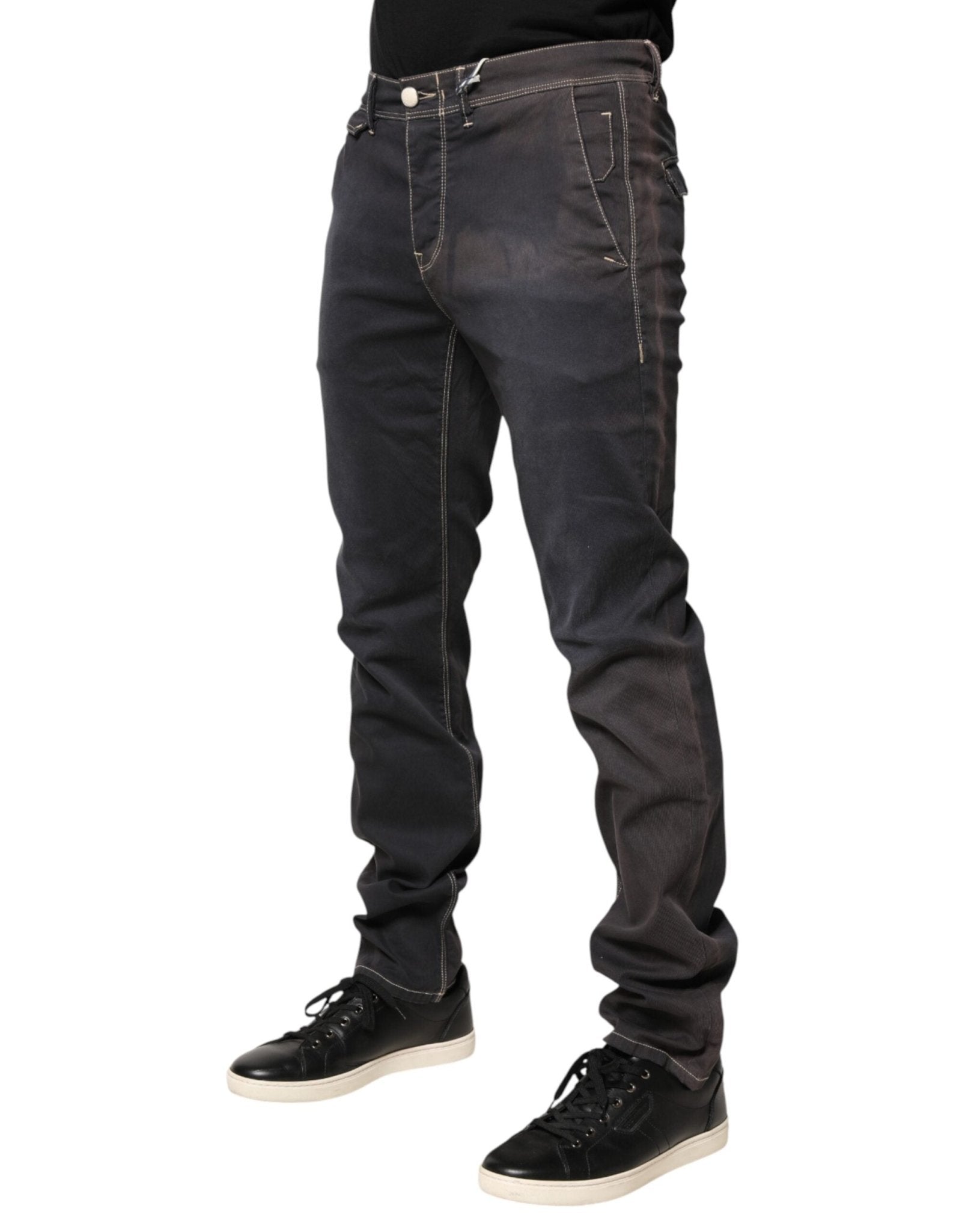 Jeckerson Dark Gray Mid Waist Skinny Fit Men Denim Trouser Jeans - RIMODA