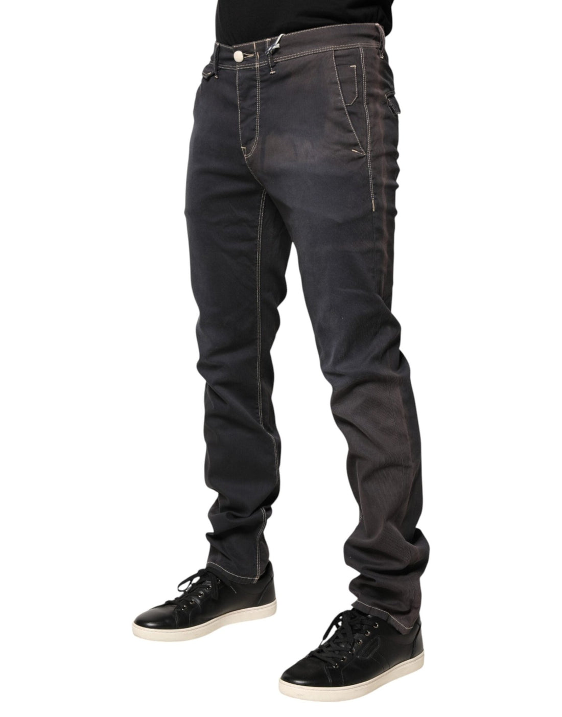 Jeckerson Dark Gray Mid Waist Skinny Fit Men Denim Trouser Jeans - RIMODA