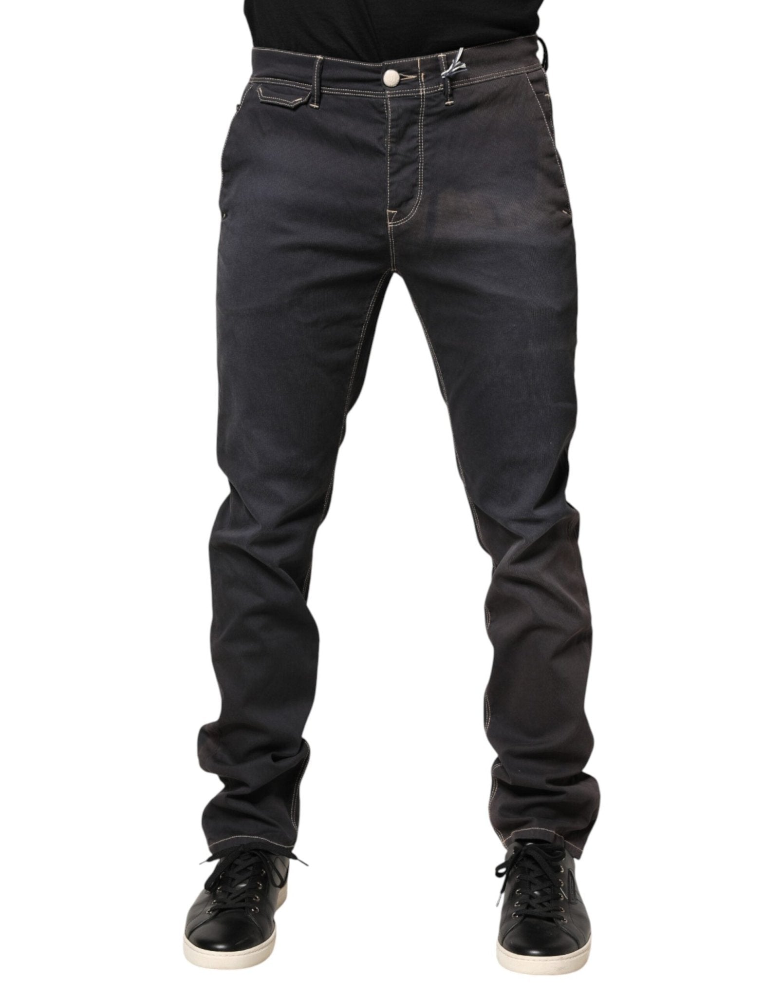 Jeckerson Dark Gray Mid Waist Skinny Fit Men Denim Trouser Jeans - RIMODA