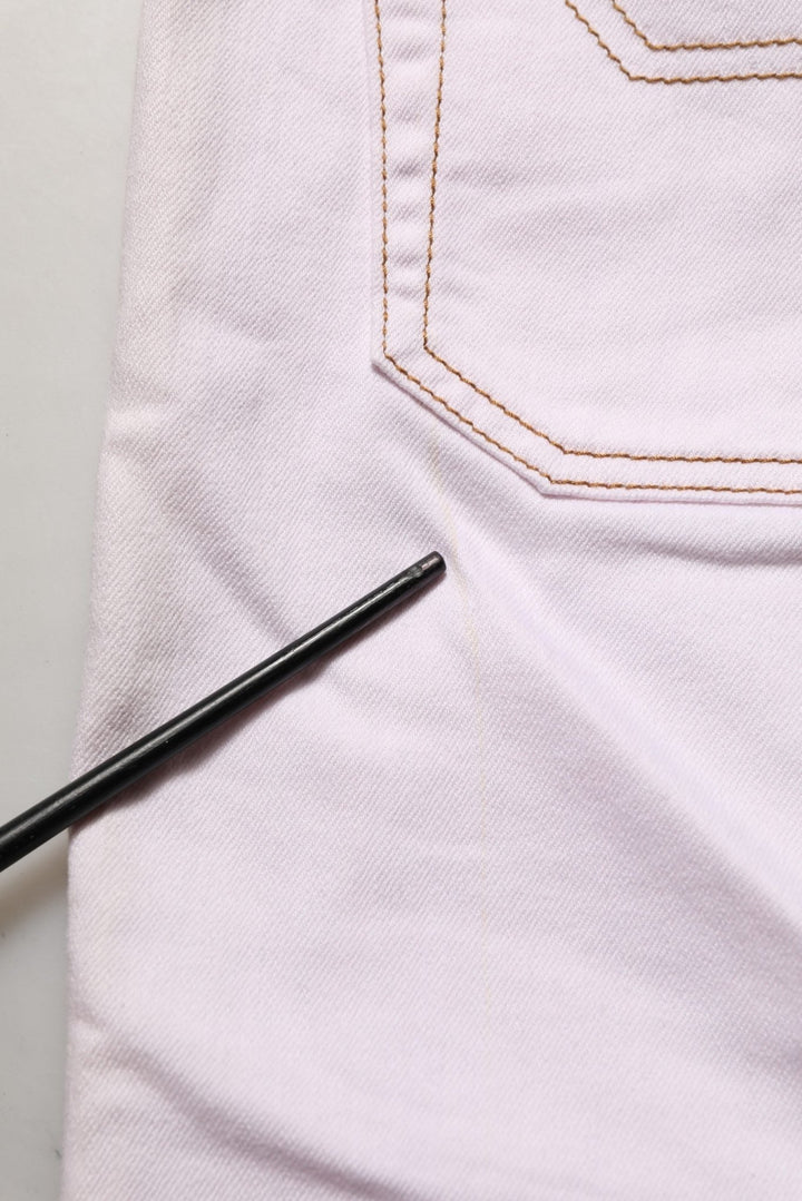 Jeckerson Light Pink Cotton Mid Waist Denim Trouser Jeans - RIMODA