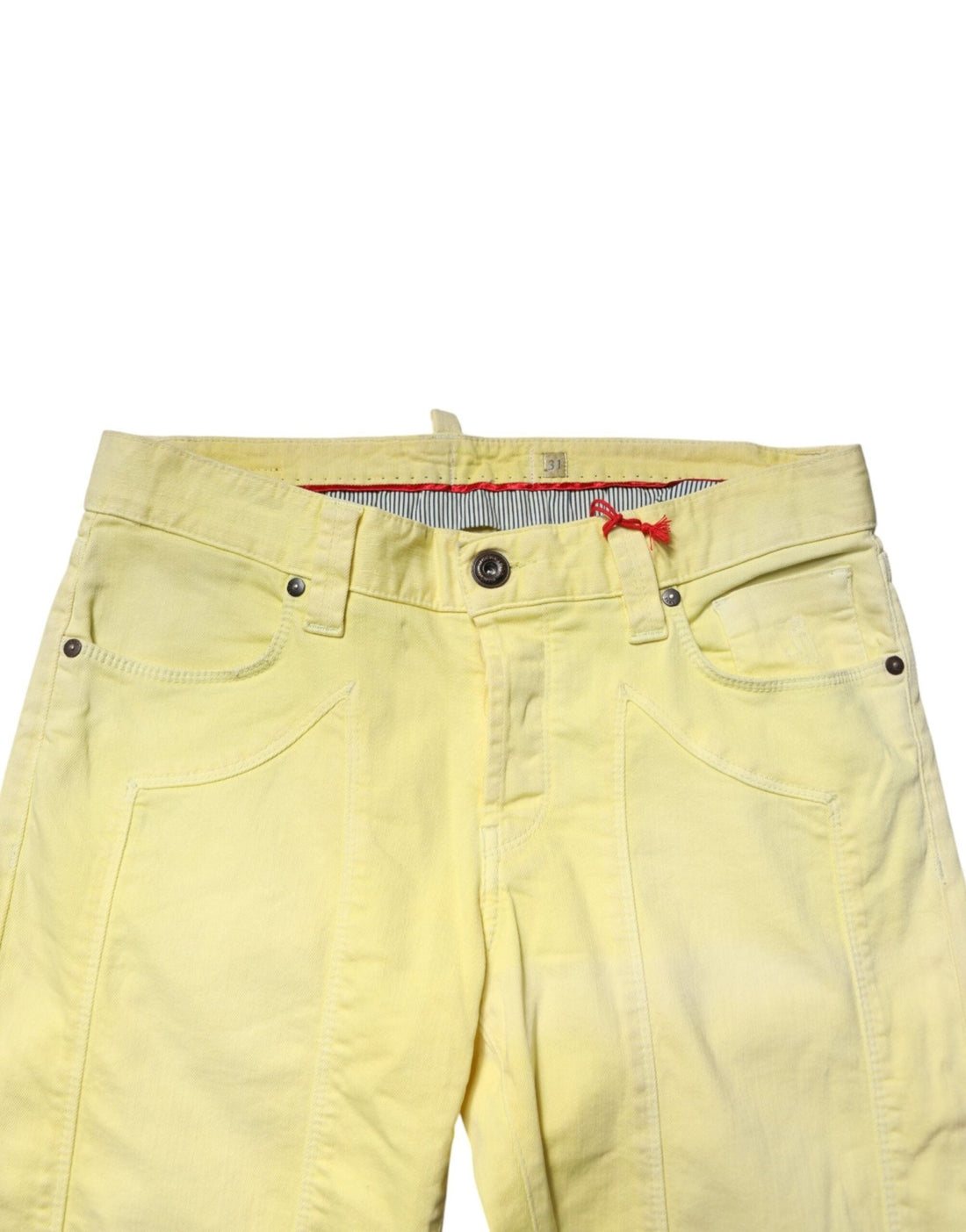 Jeckerson Yellow Mid Waist Straight Fit Men Denim Trouser Jeans - RIMODA