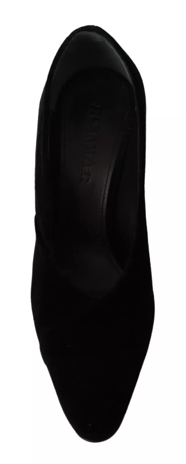 Jil Sander Black Leather Suede Block Heels Pumps Shoes - RIMODA