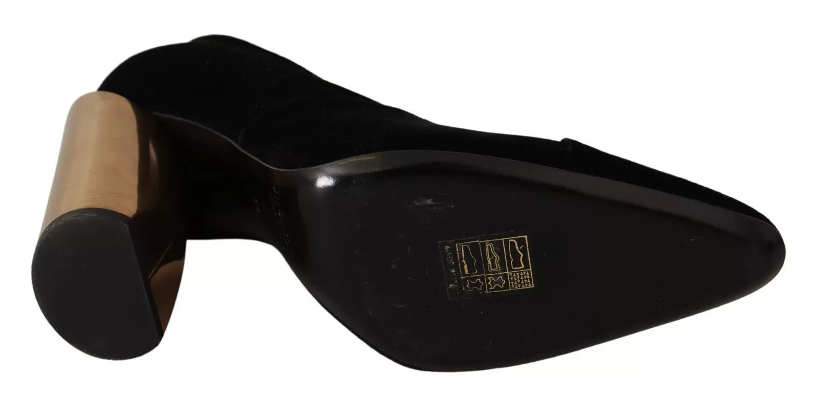 Jil Sander Black Leather Suede Block Heels Pumps Shoes - RIMODA