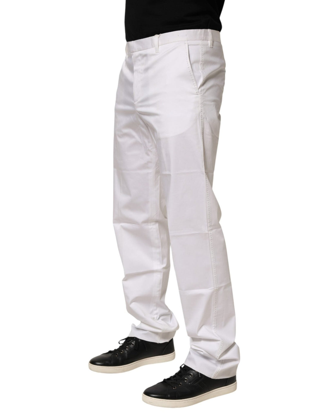 John Richmond White Cotton Stretch Dress Formal Men Trouser Pants - RIMODA