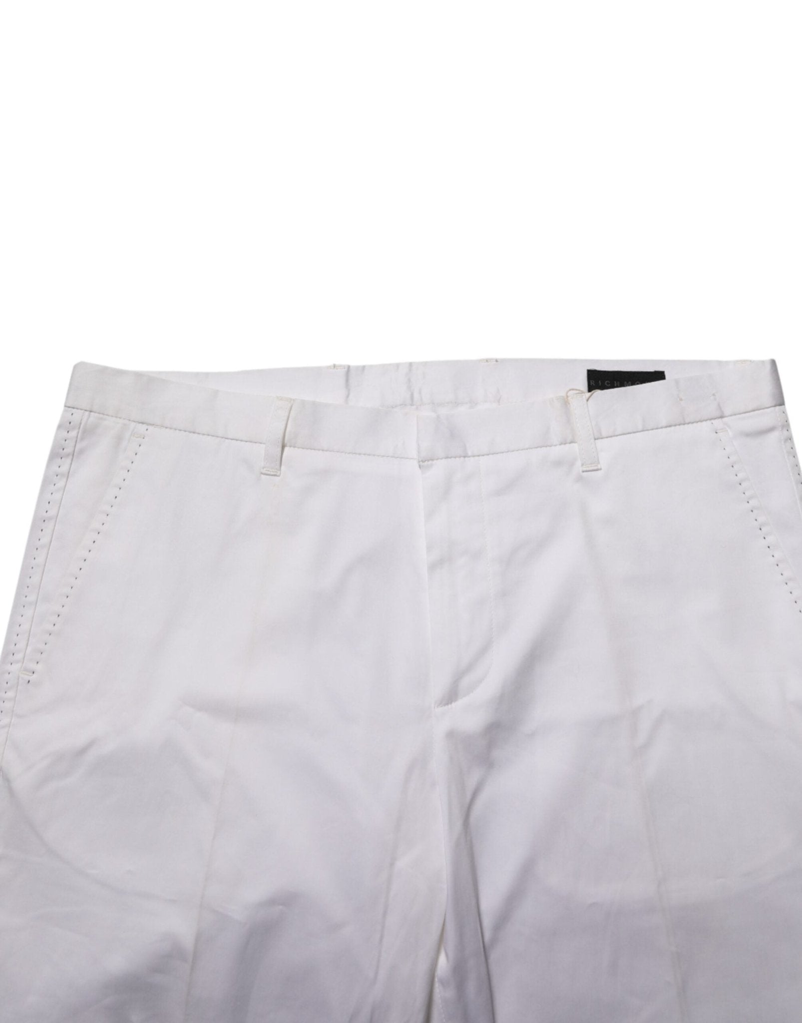 John Richmond White Cotton Stretch Dress Formal Men Trouser Pants - RIMODA