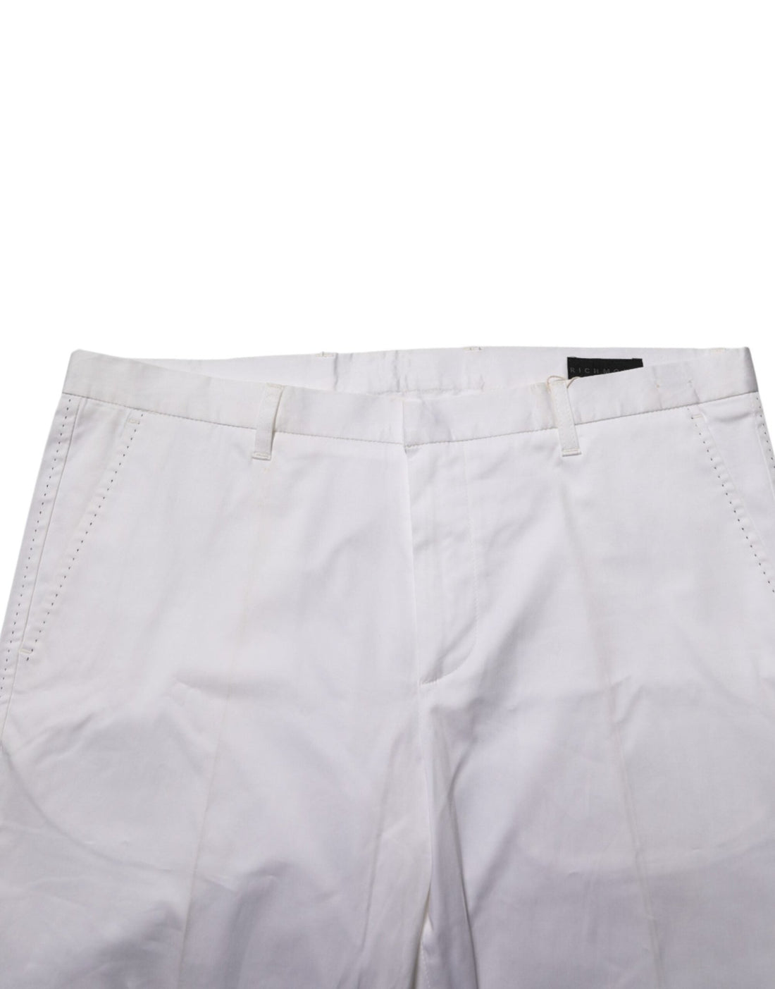 John Richmond White Cotton Stretch Dress Formal Men Trouser Pants - RIMODA