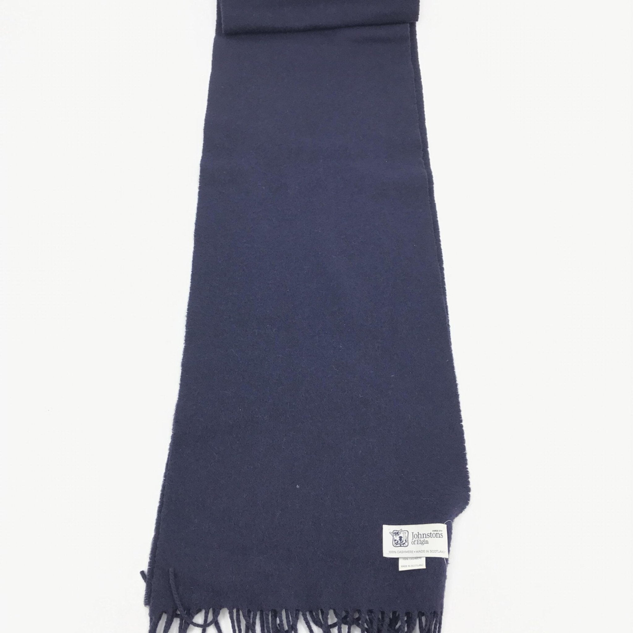 Johnstons of elgin Navy Blue Soft Wool Scarf - RIMODA
