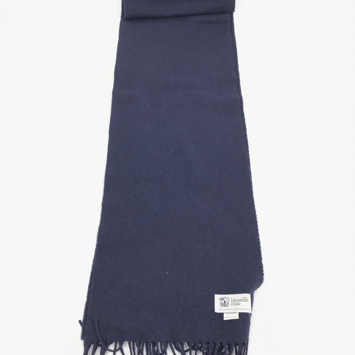 Johnstons of elgin Navy Blue Soft Wool Scarf - RIMODA