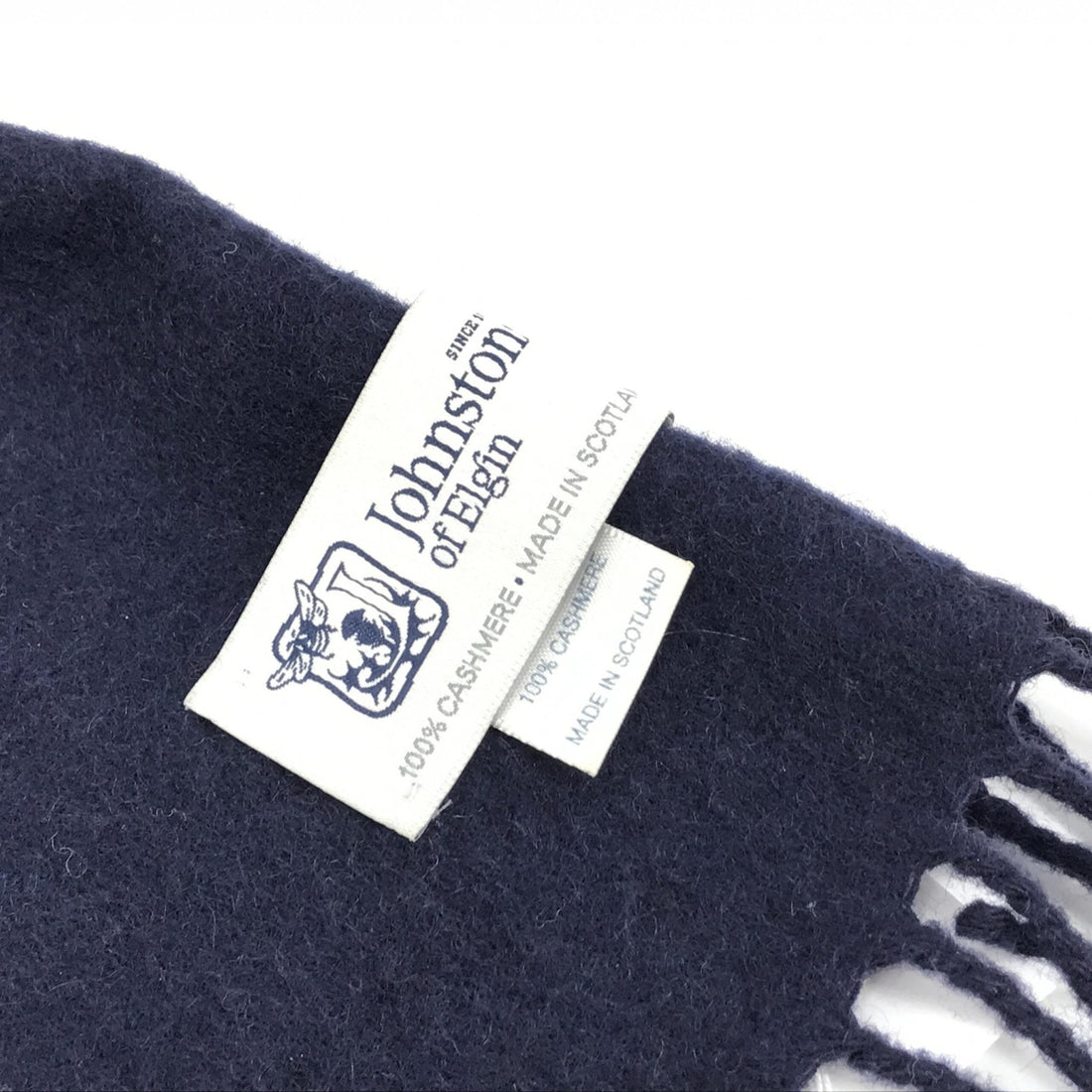 Johnstons of elgin Navy Blue Soft Wool Scarf - RIMODA