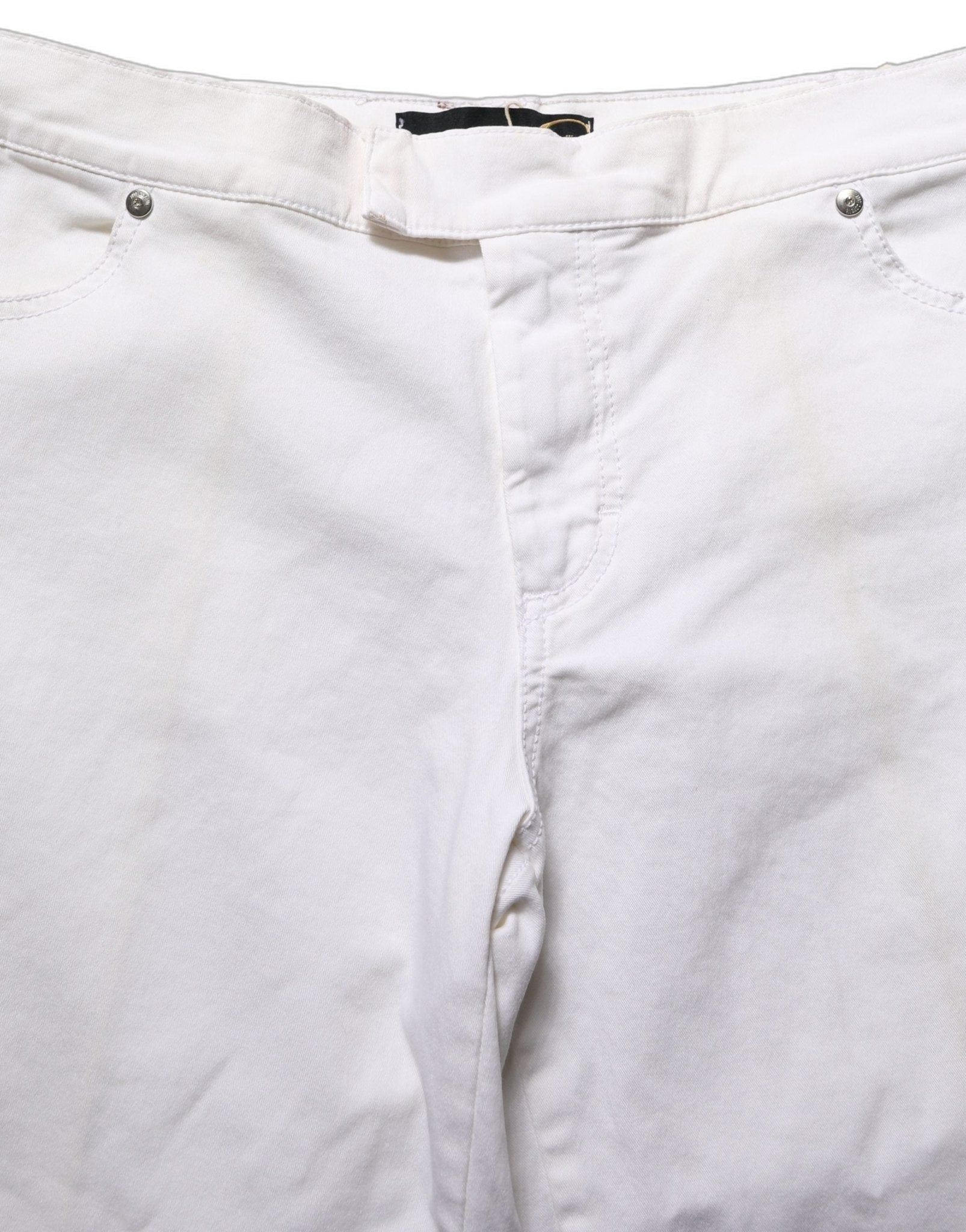 Just Cavalli White High Waist Wide Leg Denim Trouser Jeans - RIMODA