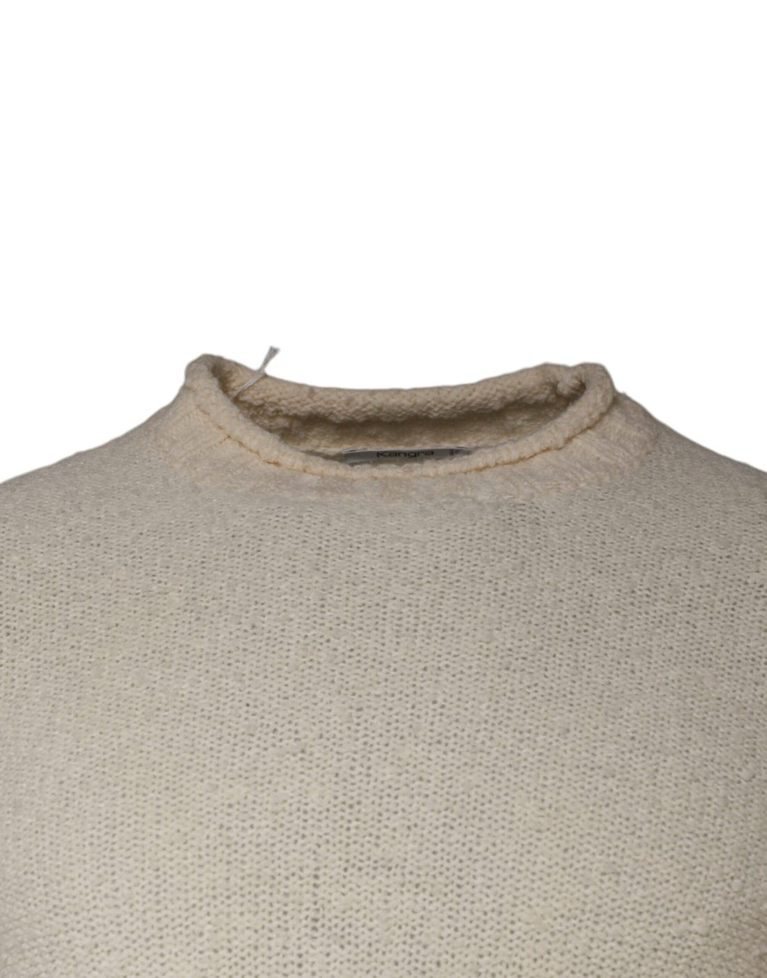 KANGRA Beige Wool Knit Long Sleeve Round Neck Pullover Sweater - RIMODA
