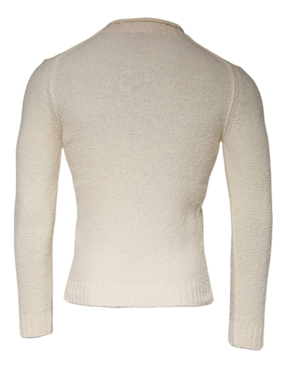 KANGRA Beige Wool Knit Long Sleeve Round Neck Pullover Sweater - RIMODA