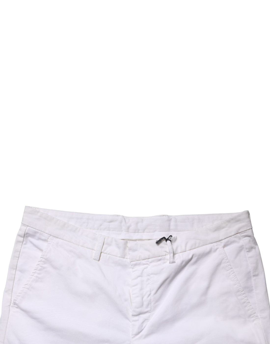 Kaos White Mid Waist Cotton Stretch Casual Men Trouser Pants - RIMODA
