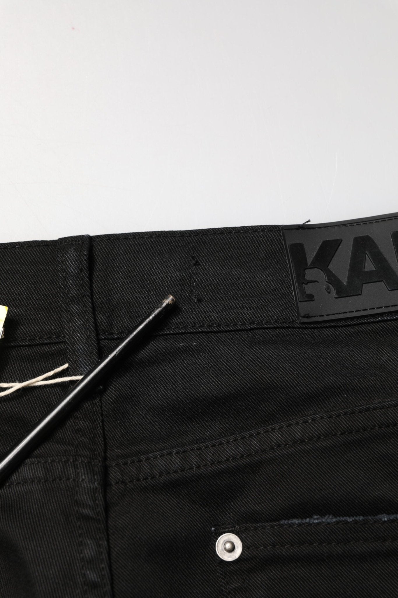 Karl Lagerfeld Black Tattered Men Skinny Denim Trouser Jeans - RIMODA