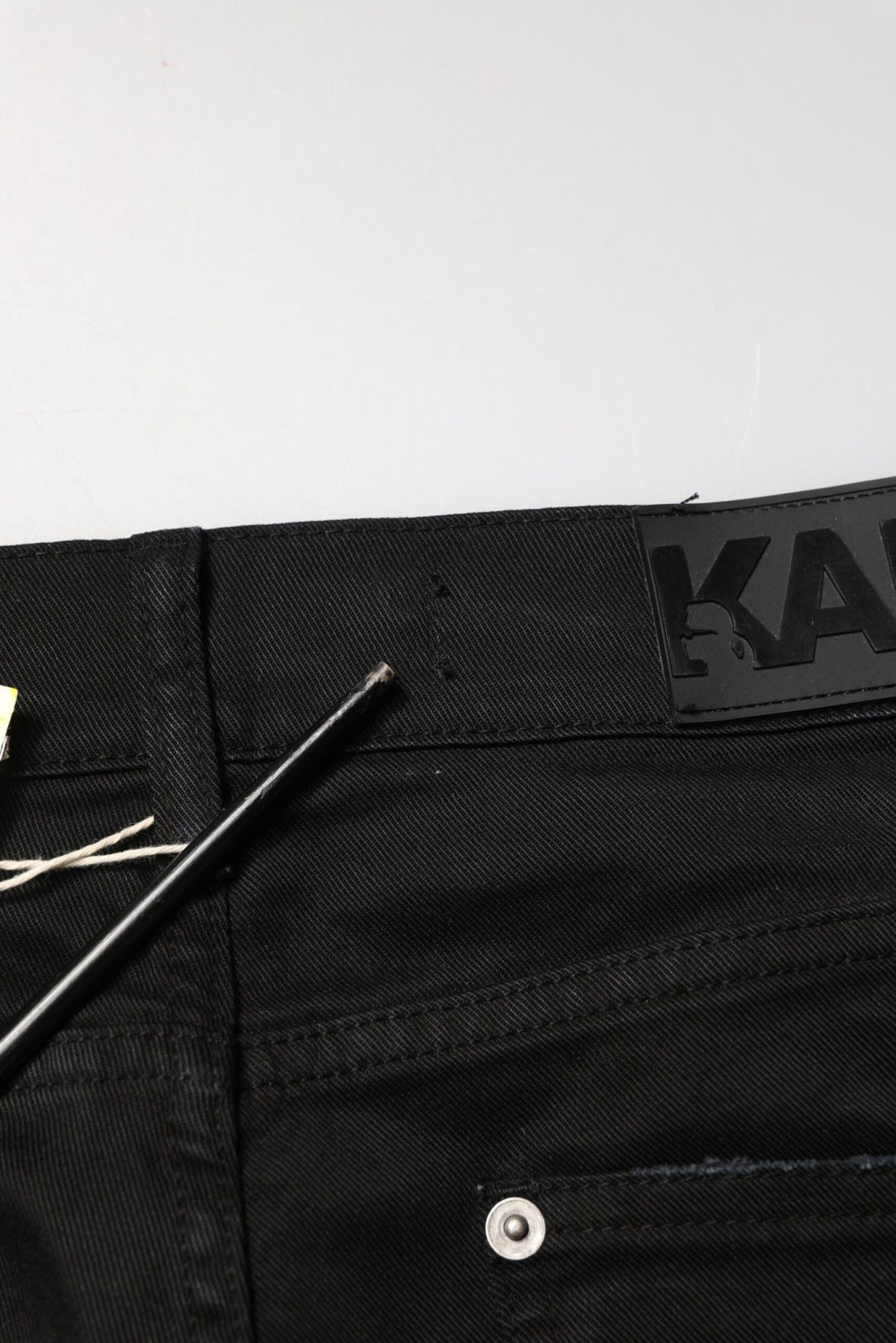 Karl Lagerfeld Black Tattered Men Skinny Denim Trouser Jeans - RIMODA