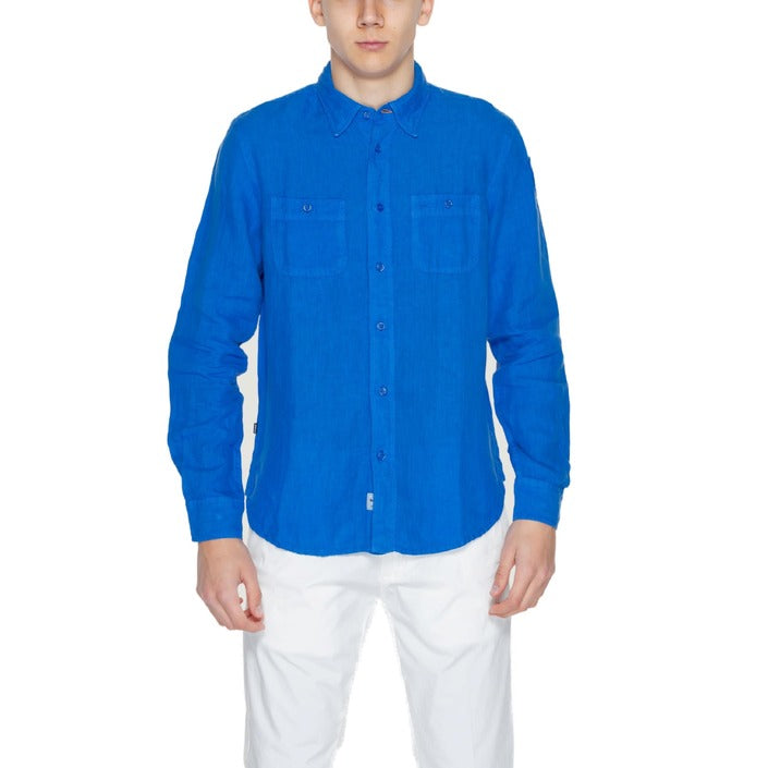 Blauer Shirt Heren