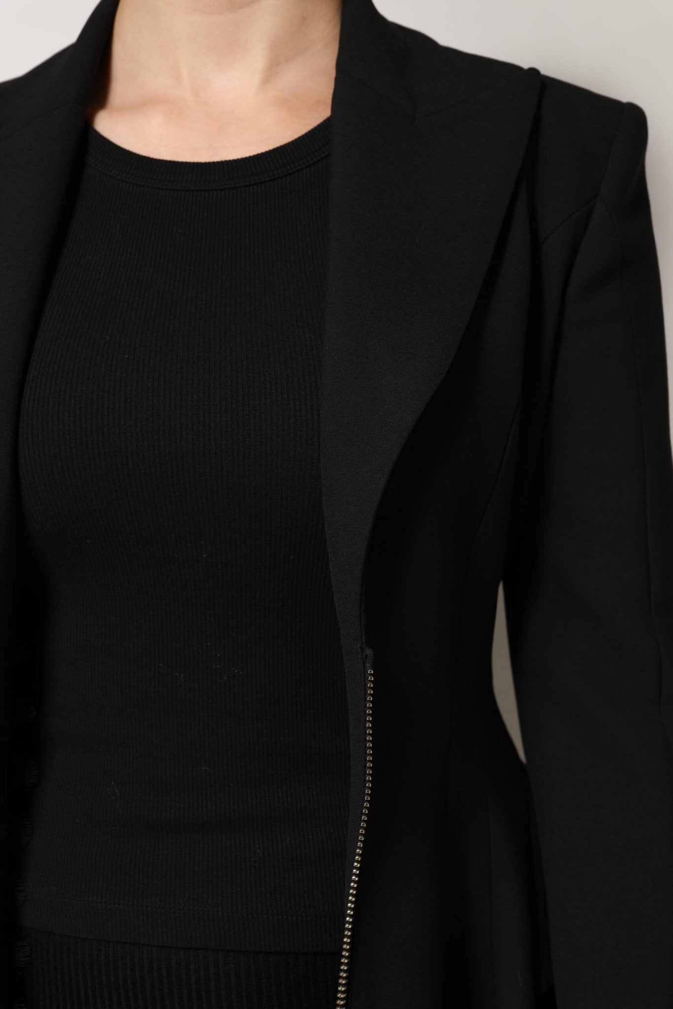 Les Hommes Black Polyester Single Breasted Trench Coat Jacket - RIMODA