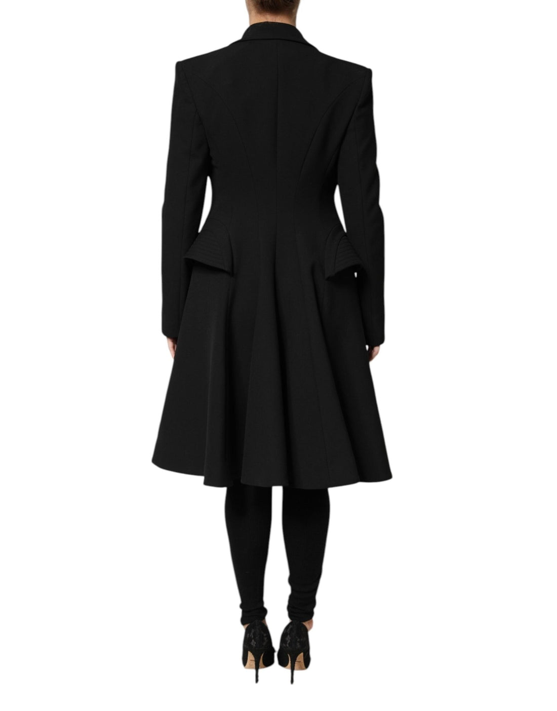 Les Hommes Black Polyester Single Breasted Trench Coat Jacket - RIMODA