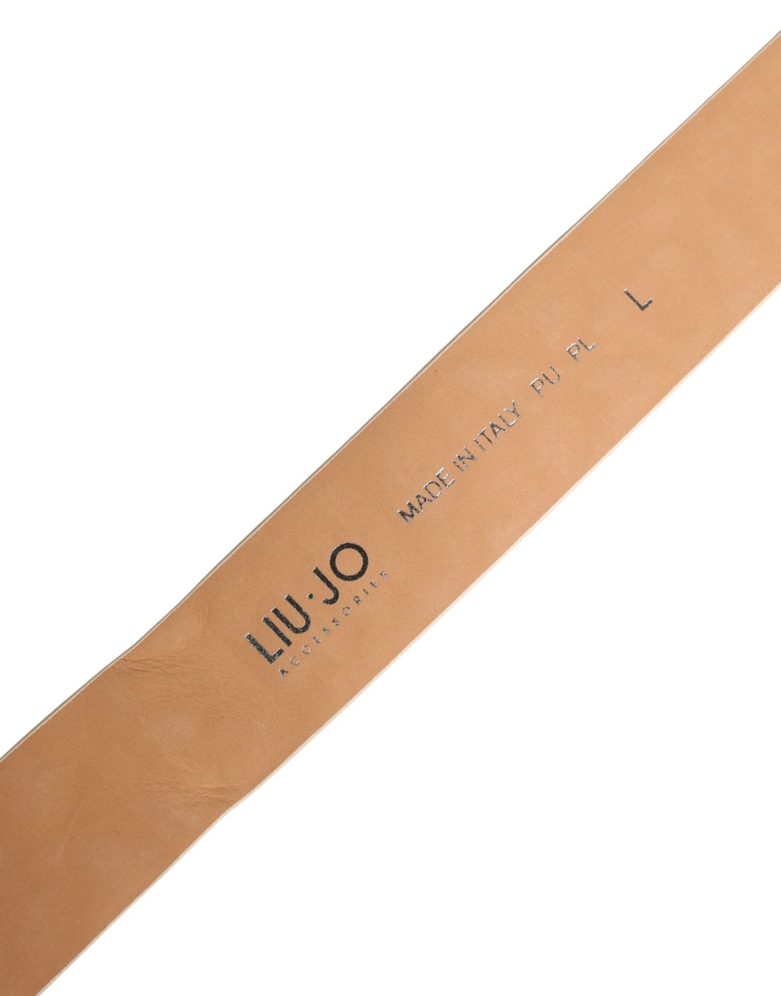 Liu Jo Beige Leather Wide Waist Silver Metal Buckle Waist Women Belt - RIMODA