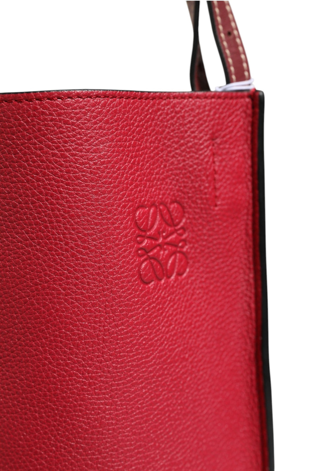 Loewe Gate Raspberry & Wine Leather Bucket Bag - RIMODA