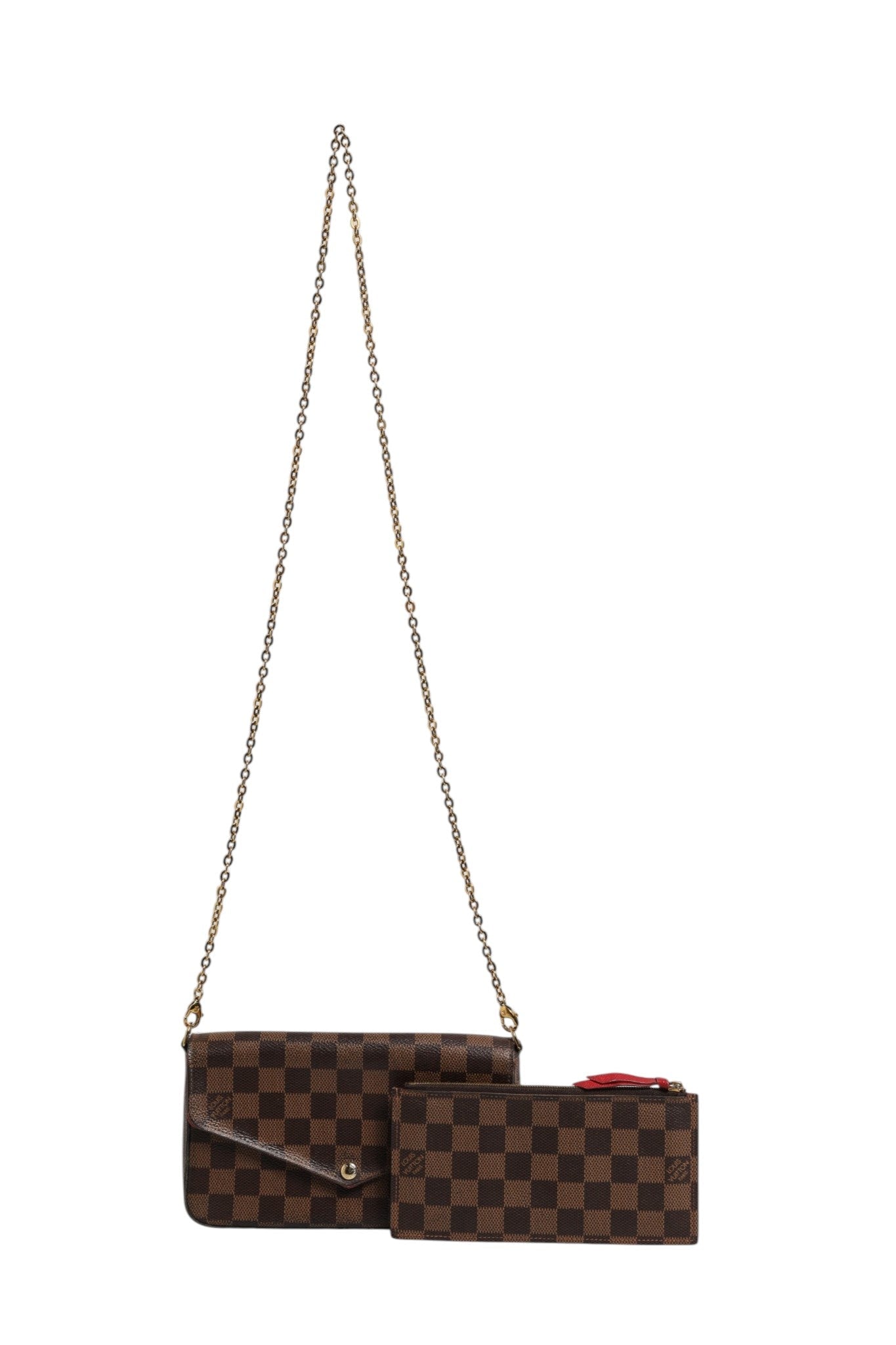 Louis Vuitton Damier Ebene Pochette Felice Chain Wallet - RIMODA
