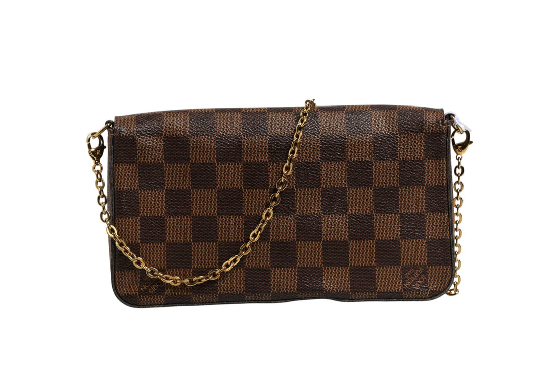 Louis Vuitton Damier Ebene Pochette Felice Chain Wallet - RIMODA