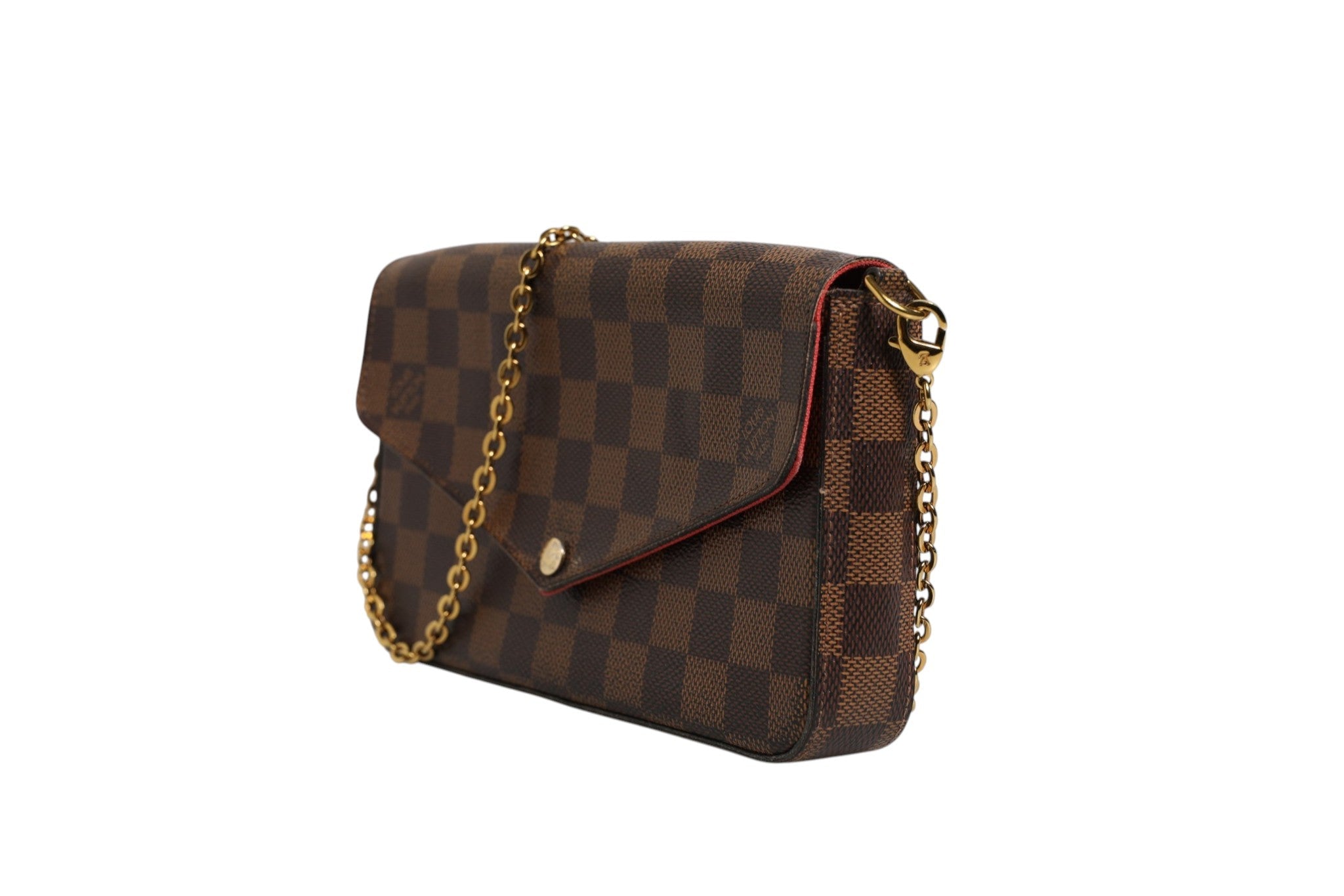 Louis Vuitton Damier Ebene Pochette Felice Chain Wallet - RIMODA