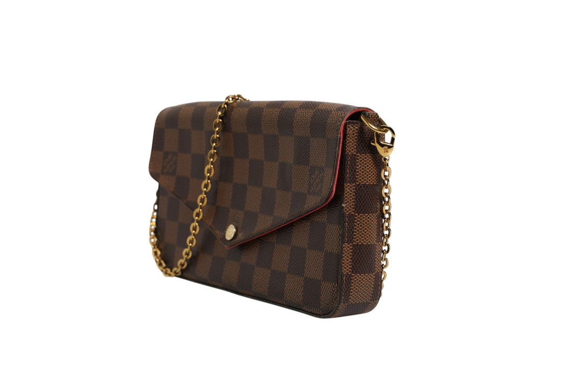 Louis Vuitton Damier Ebene Pochette Felice Chain Wallet - RIMODA