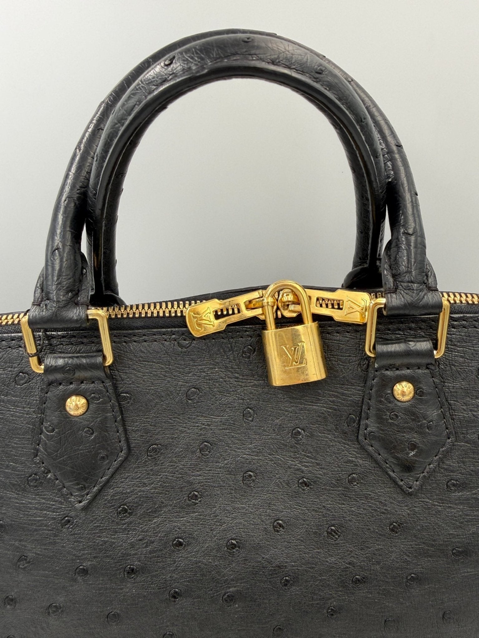 Louis Vuitton LOUIS VUITTON Alma GM in Ostrich Leather Handbag - RIMODA
