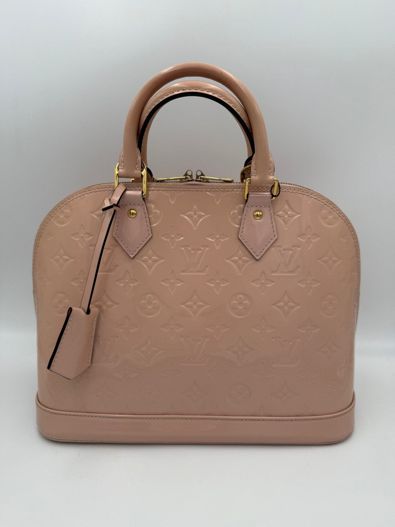 Louis Vuitton LOUIS VUITTON Alma MM Pink Patent Monogram Handbag - RIMODA